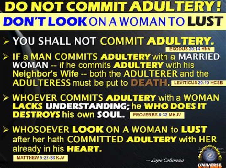 What happens if a man commits adultery?